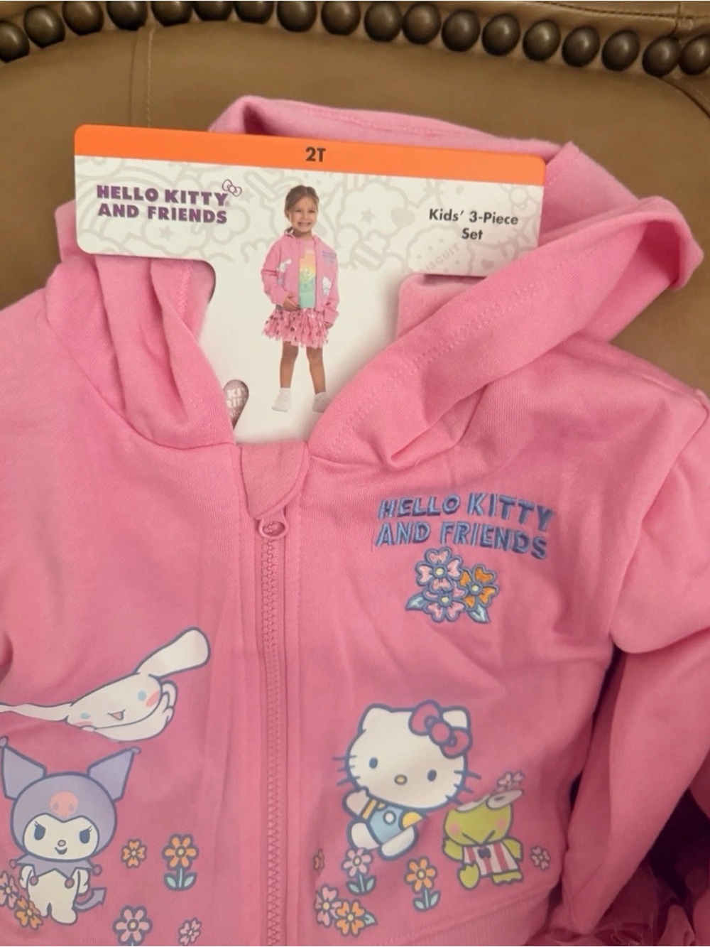 2T Hello Kitty And Friends Kid’s 3 Piece Set Jacket Hoodie Shirt Skirt Clothes